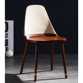 pp-back with wood solid frame dining chair